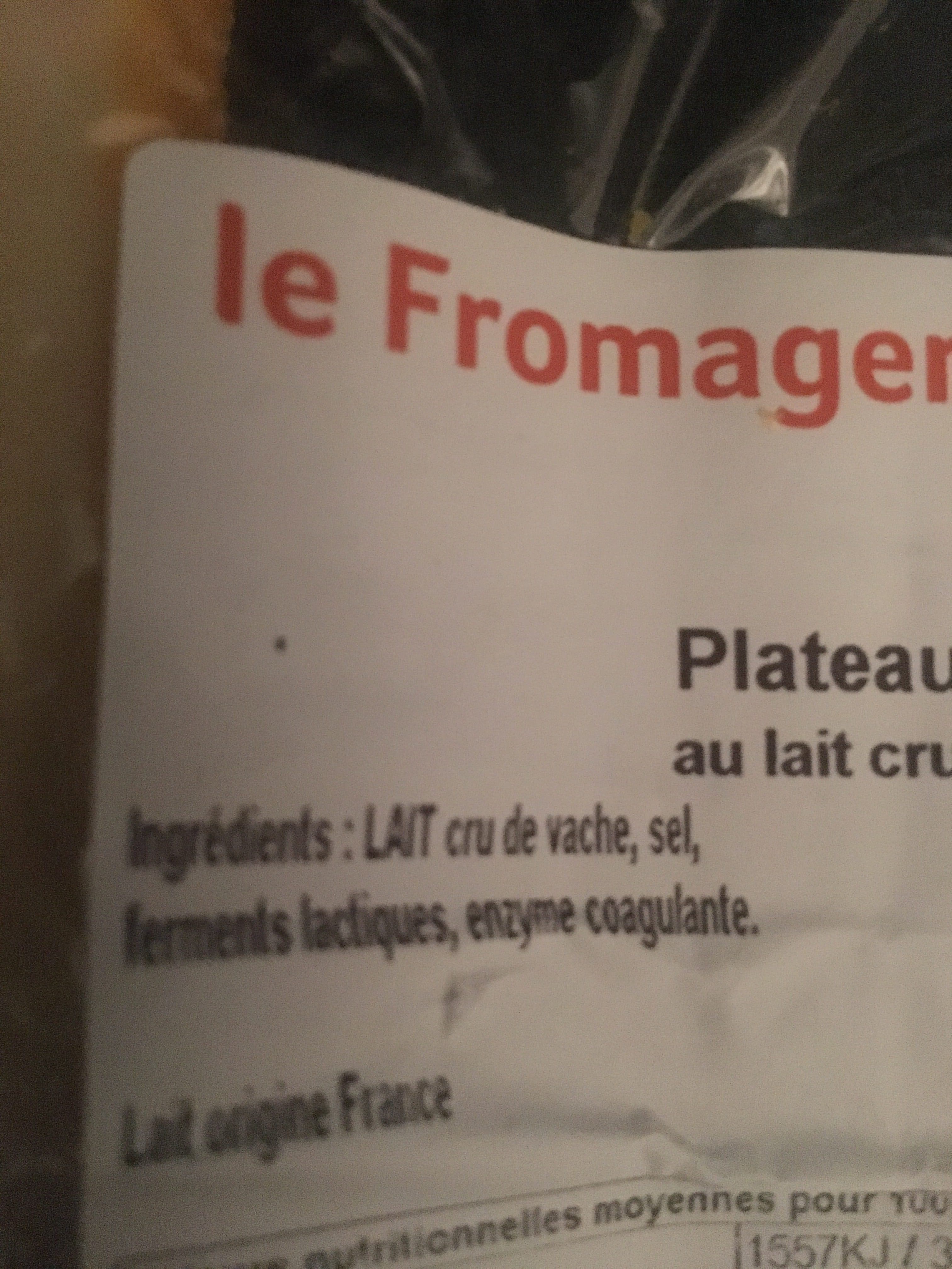 Le Fromager Plateau pour raclette packshot