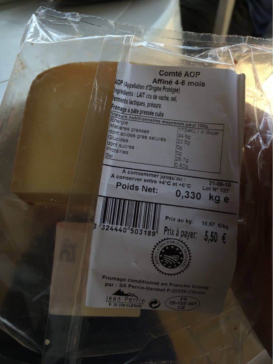 Open Food Facts Comte aop packshot