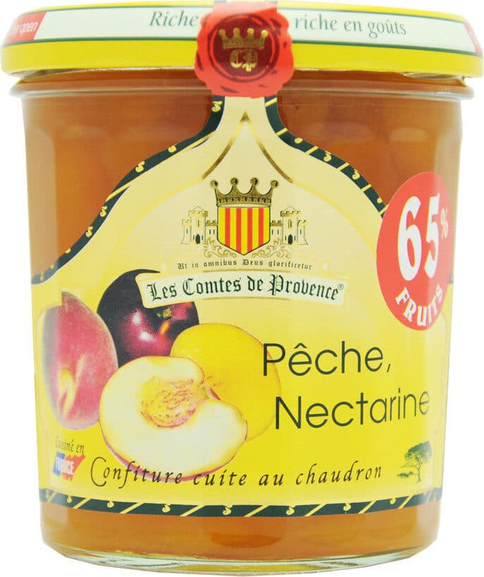 Les comtes de provence Confiture de Pêches & Nectarines 340g packshot