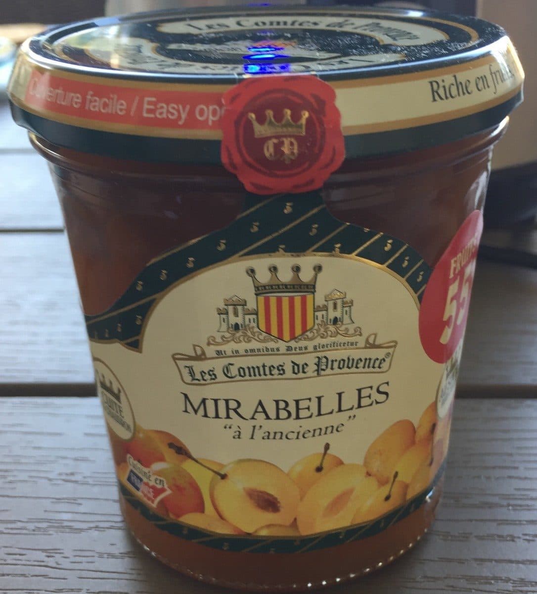 Les Comtes de Provence Confiture Mirabelles à l'ancienne packshot