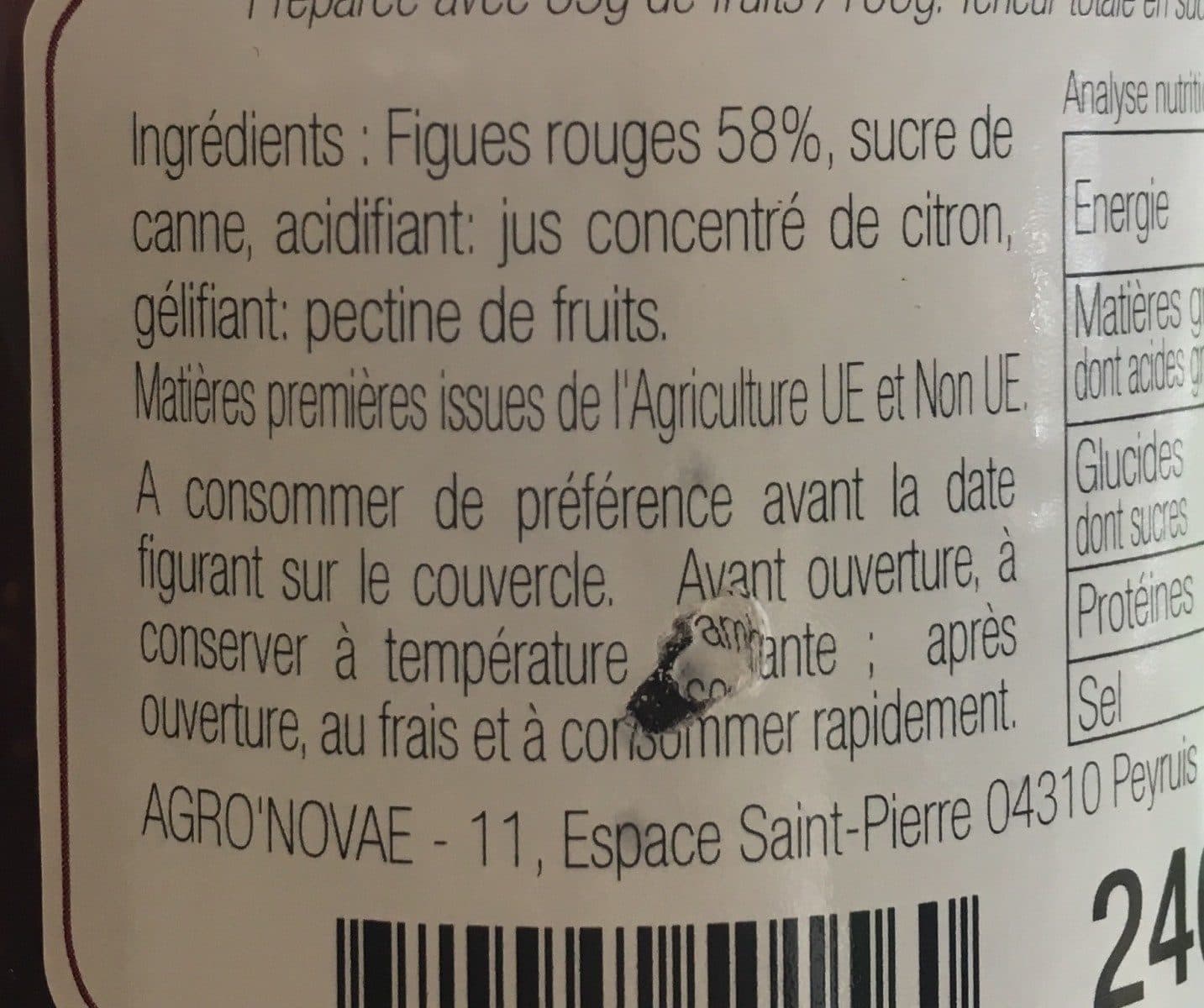 Les Confituriers de Haute-Provence Confiture de Figues rouges packshot