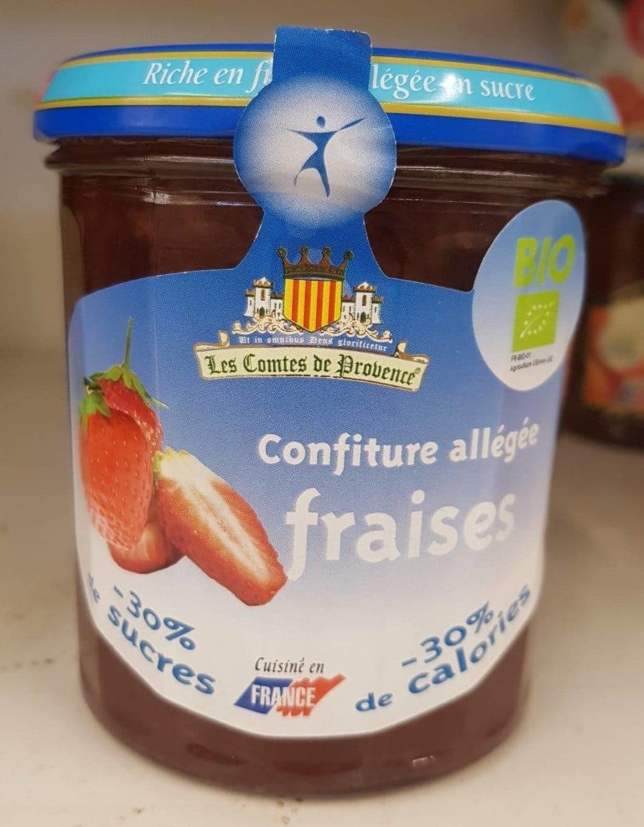 Les Comtes de Provence Confiture de fraise allégée packshot