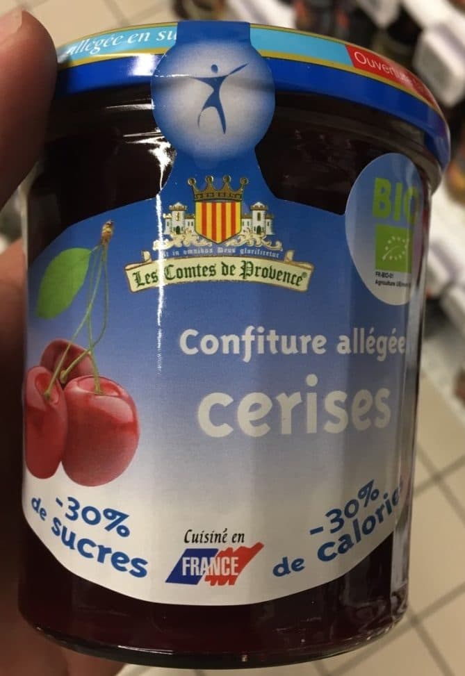 Les Comtes de Provence Confiture allégée cerises packshot