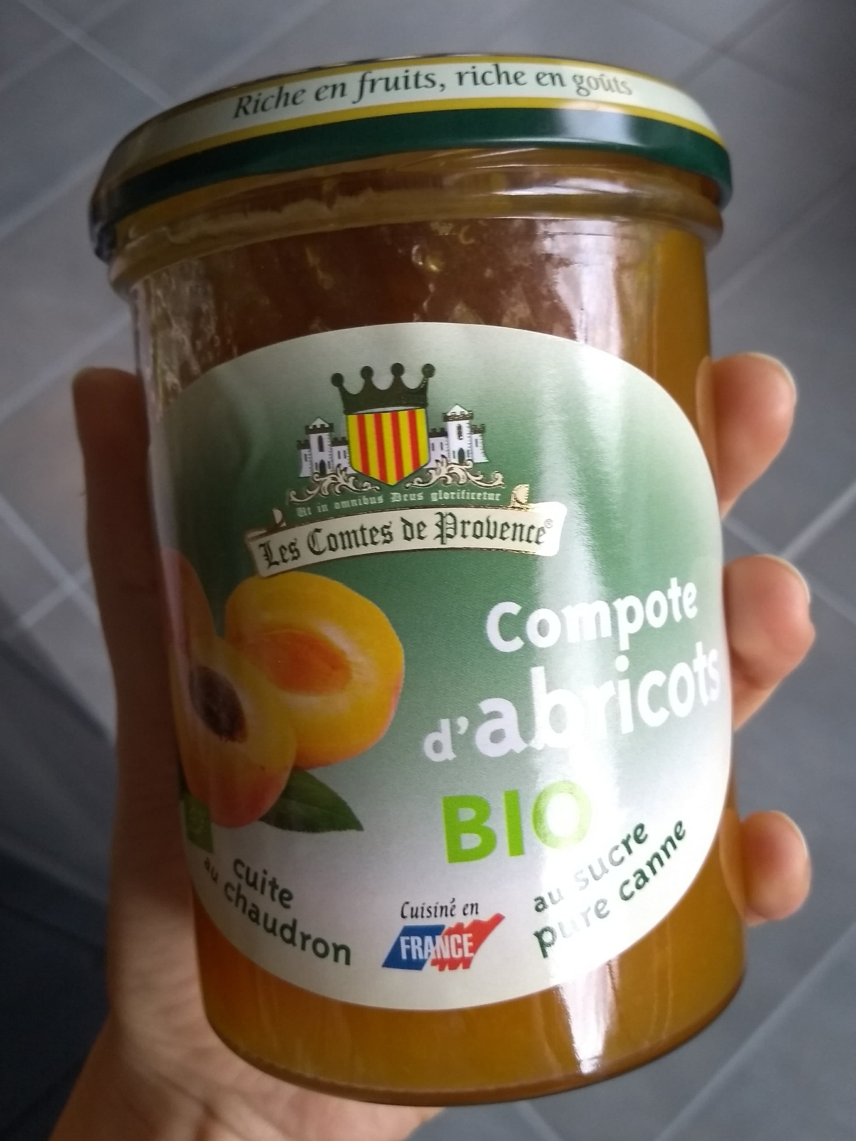 Les Comtes de Provence Compote d’abricots bio packshot