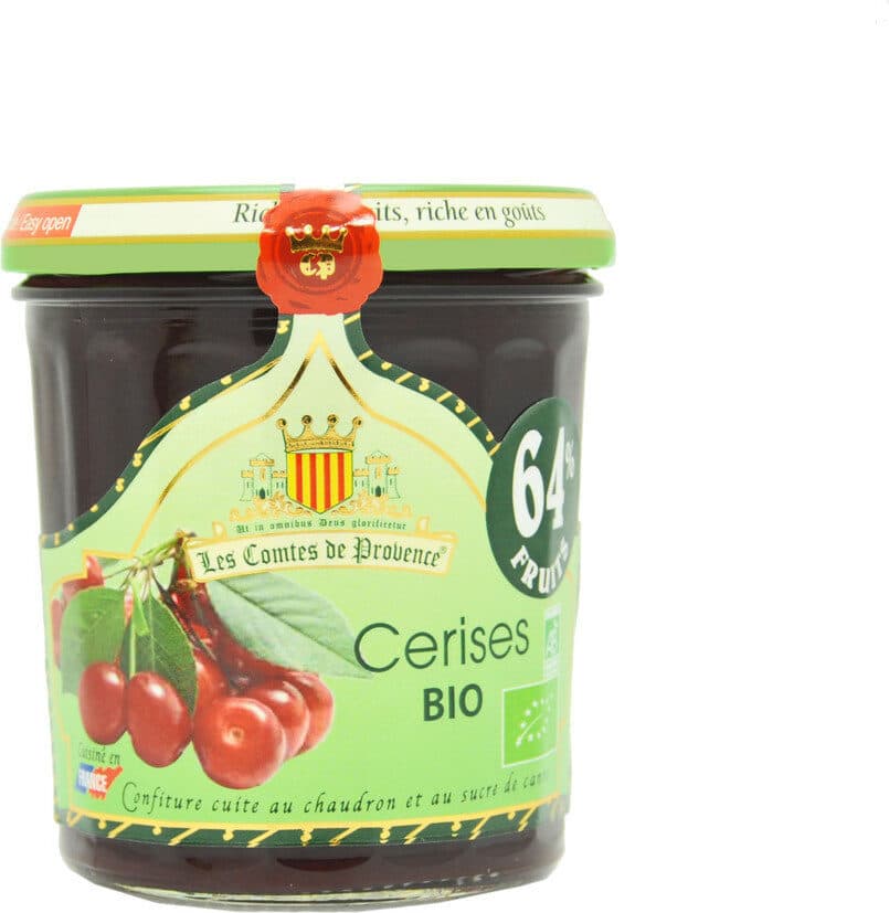 Les Comtes De Provence Confiture de Cerises BIO 350g packshot