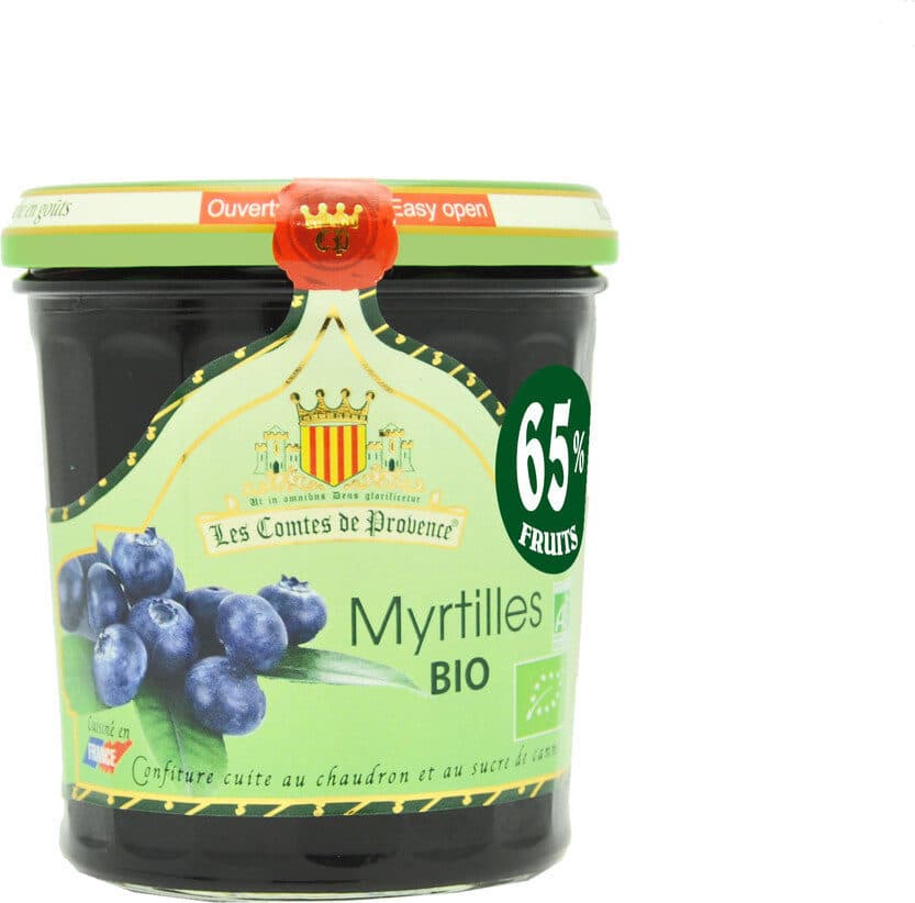 Les Comtes de Provence Confiture de Myrtille BIO 350g packshot