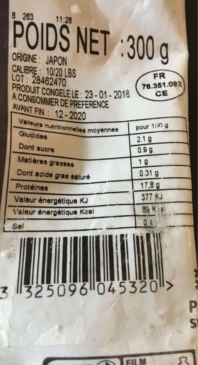 Hubco Noix de saint Jacques sauvage avec corail packshot