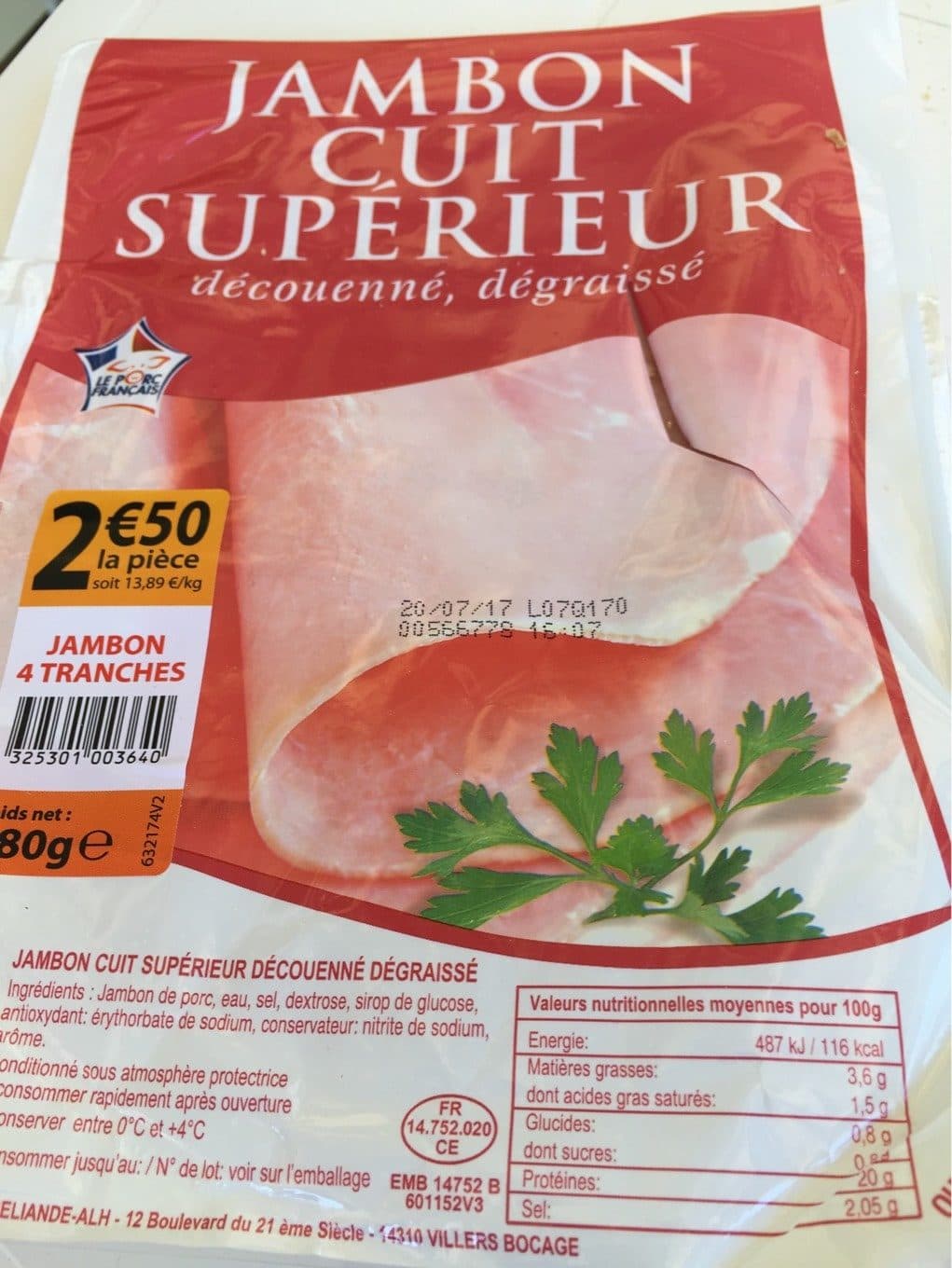 Jambon mangalica Jambon Cuit Supérieur packshot