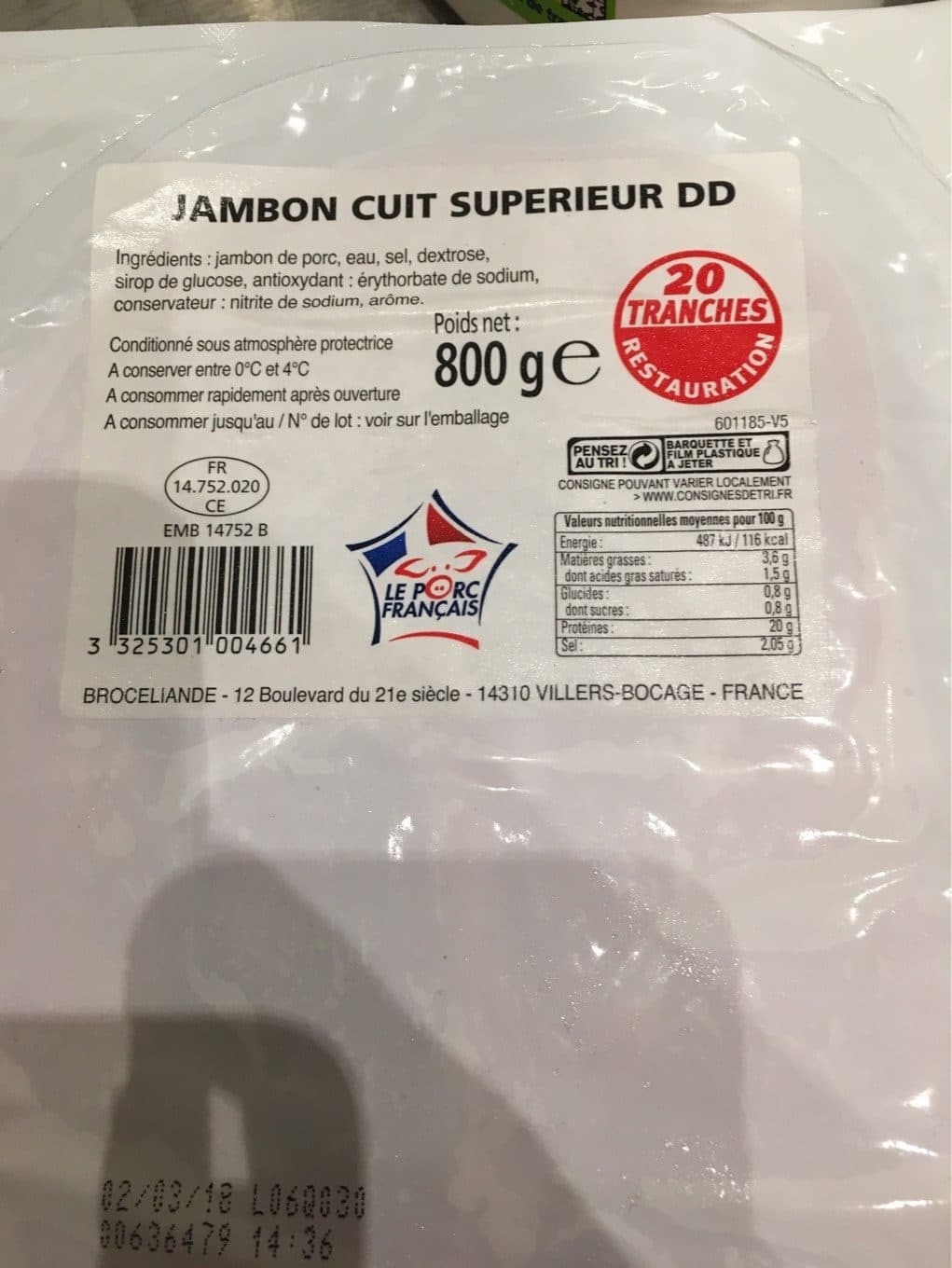 Brocéliande Jambon cuit supérieur DD packshot
