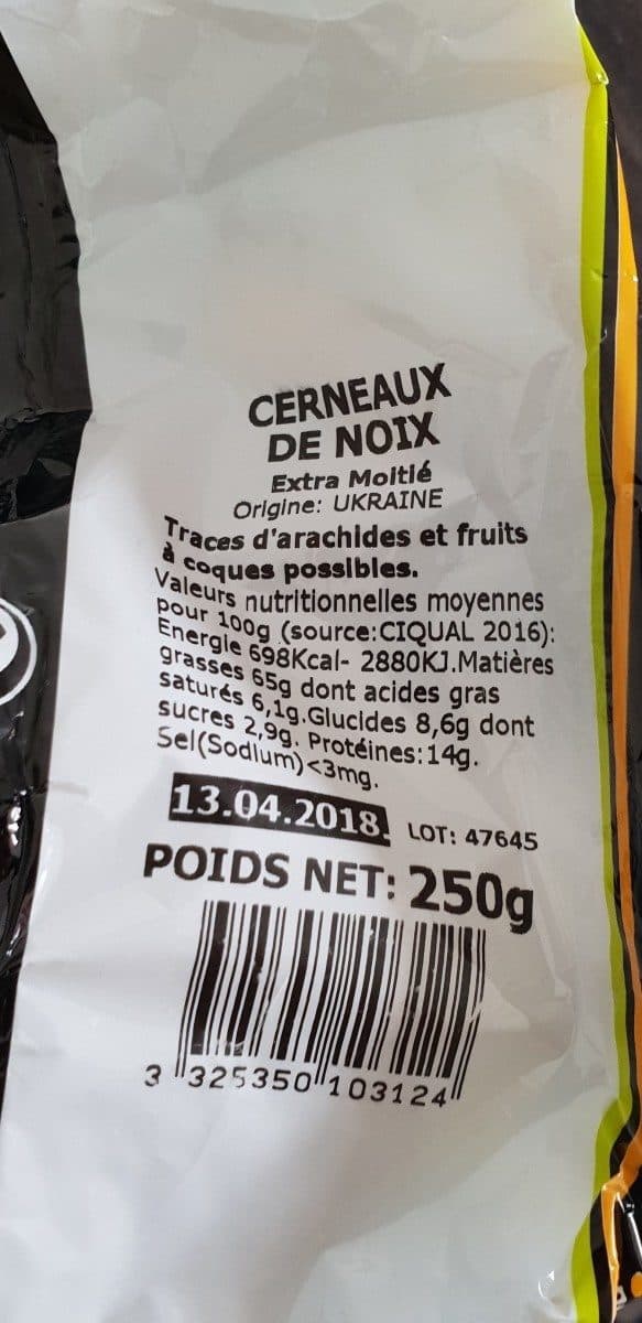 Carrefour Noix packshot