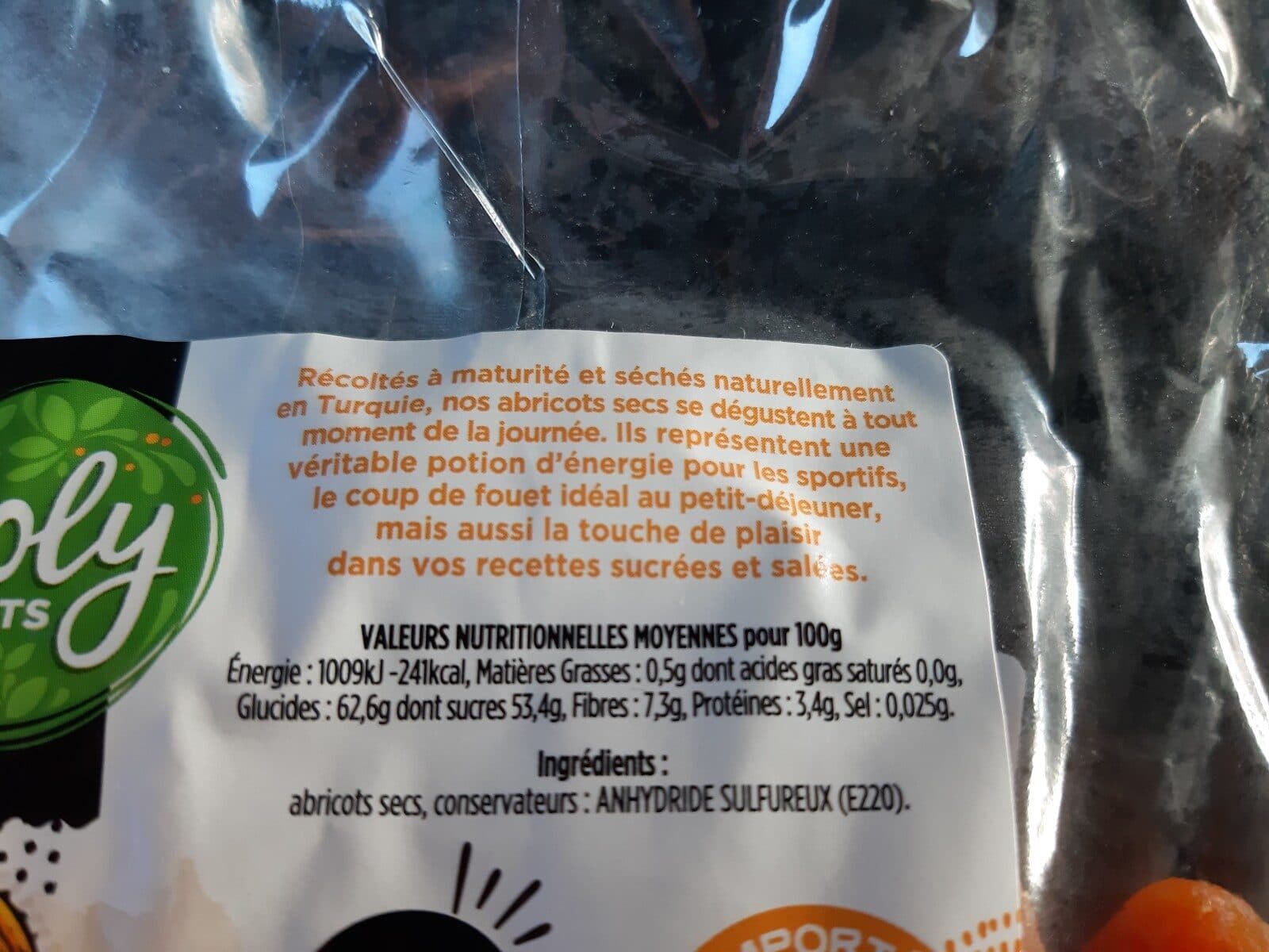 Holy Fruits Abricots secs Turquie packshot
