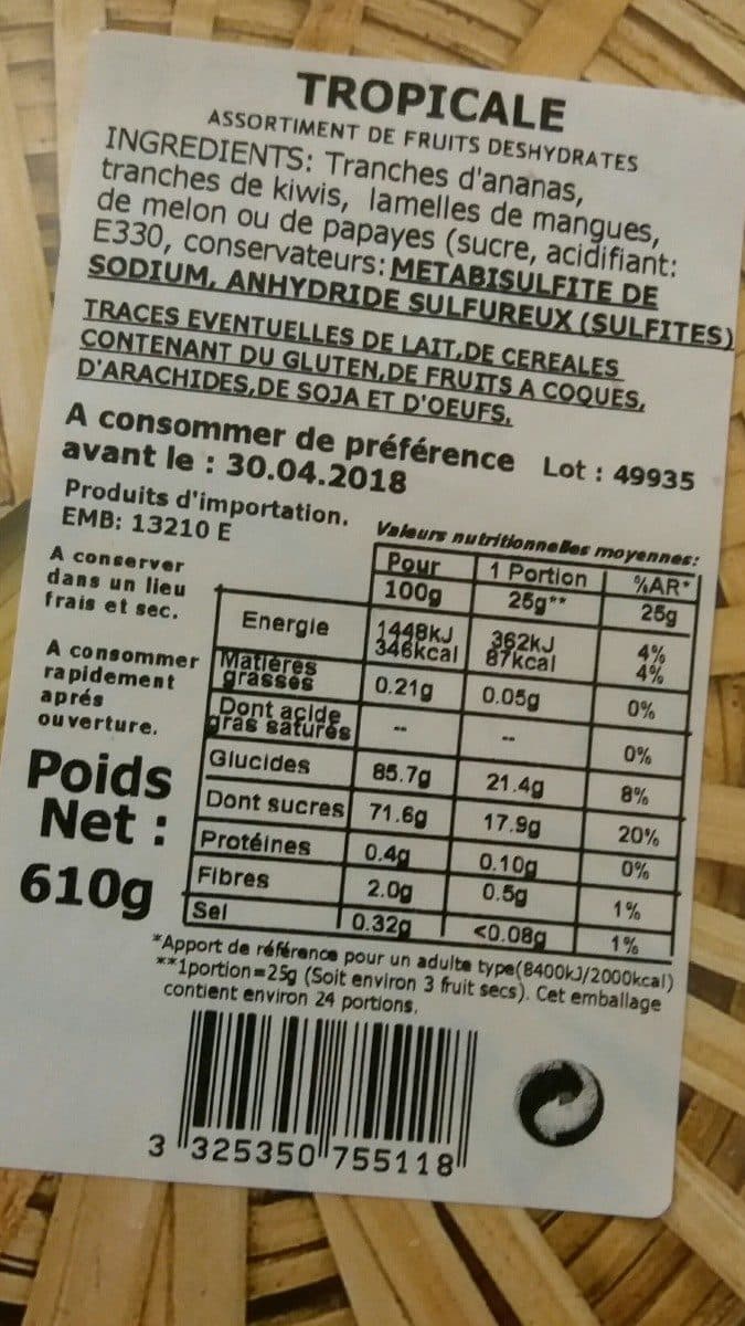 Open Food Facts Holy fruit packshot