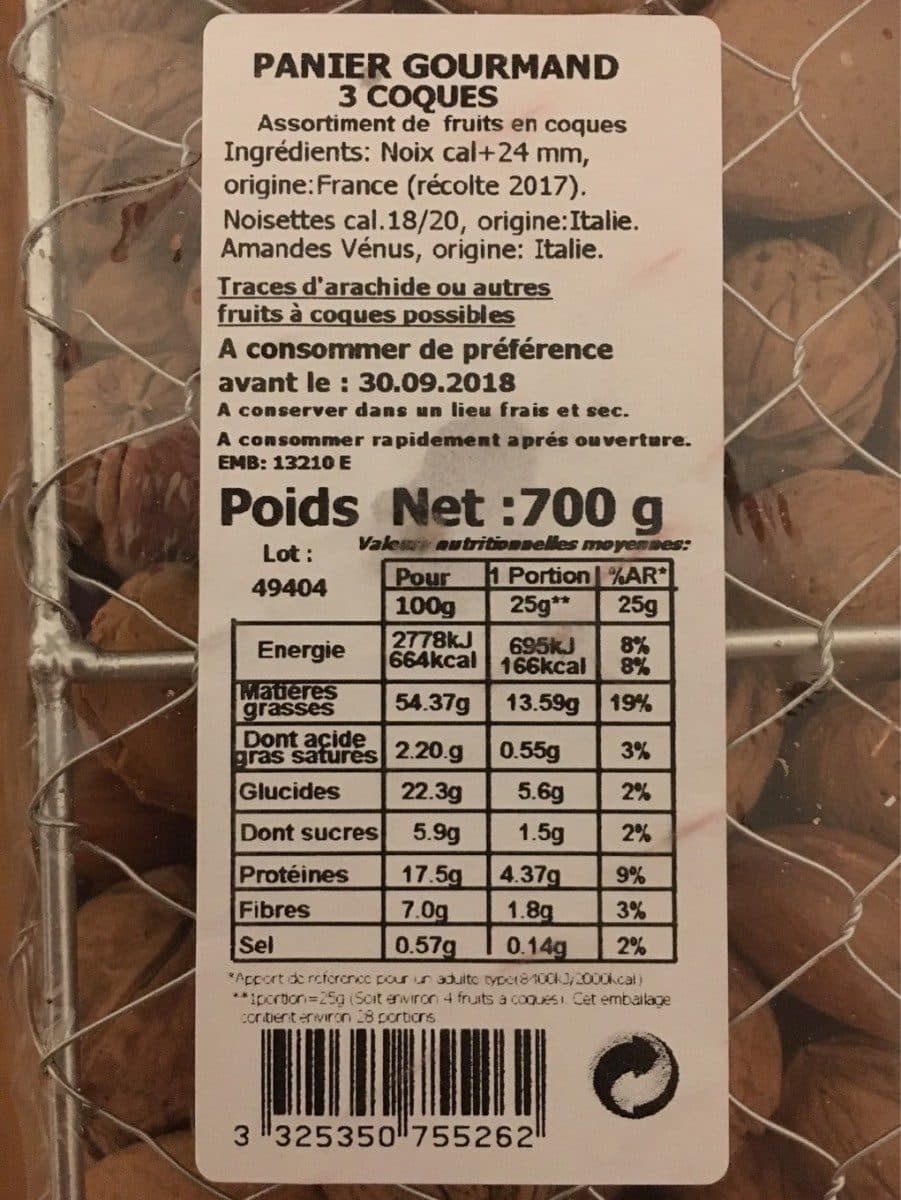 Open Food Facts Les Coques (panier gourmand) packshot