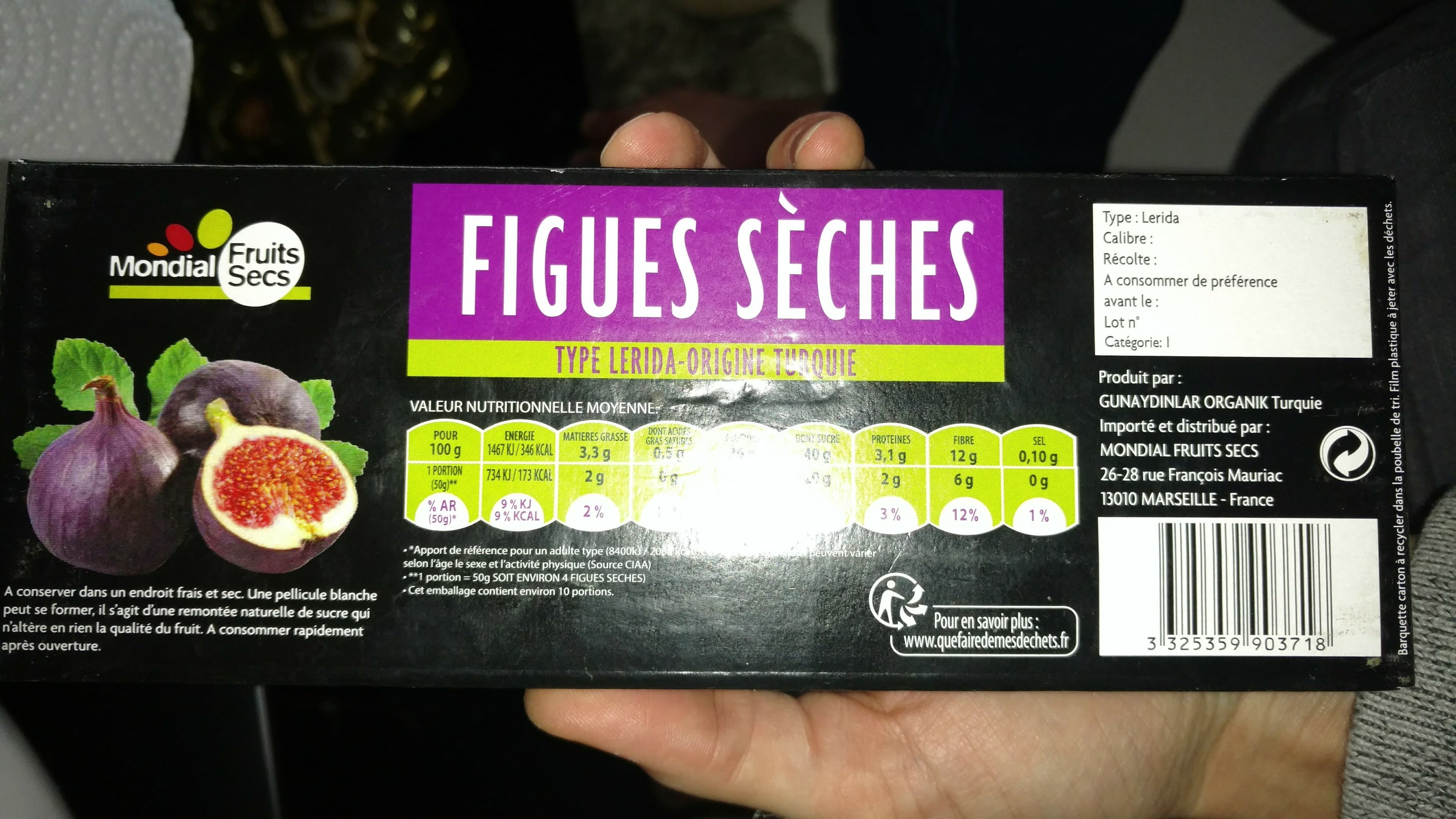 MONDIAL FRUITS SECS Figues sèches packshot