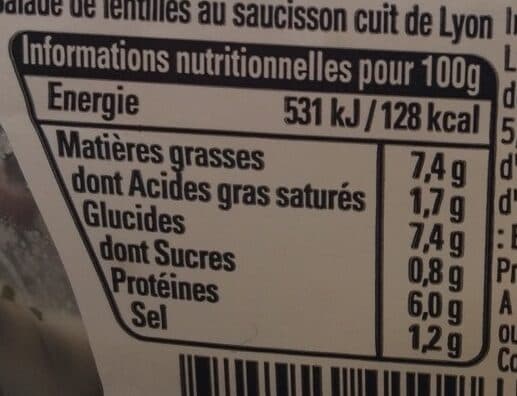 Randy Salade de lentilles au saucisson de Lyon sauce Beaujolaise packshot