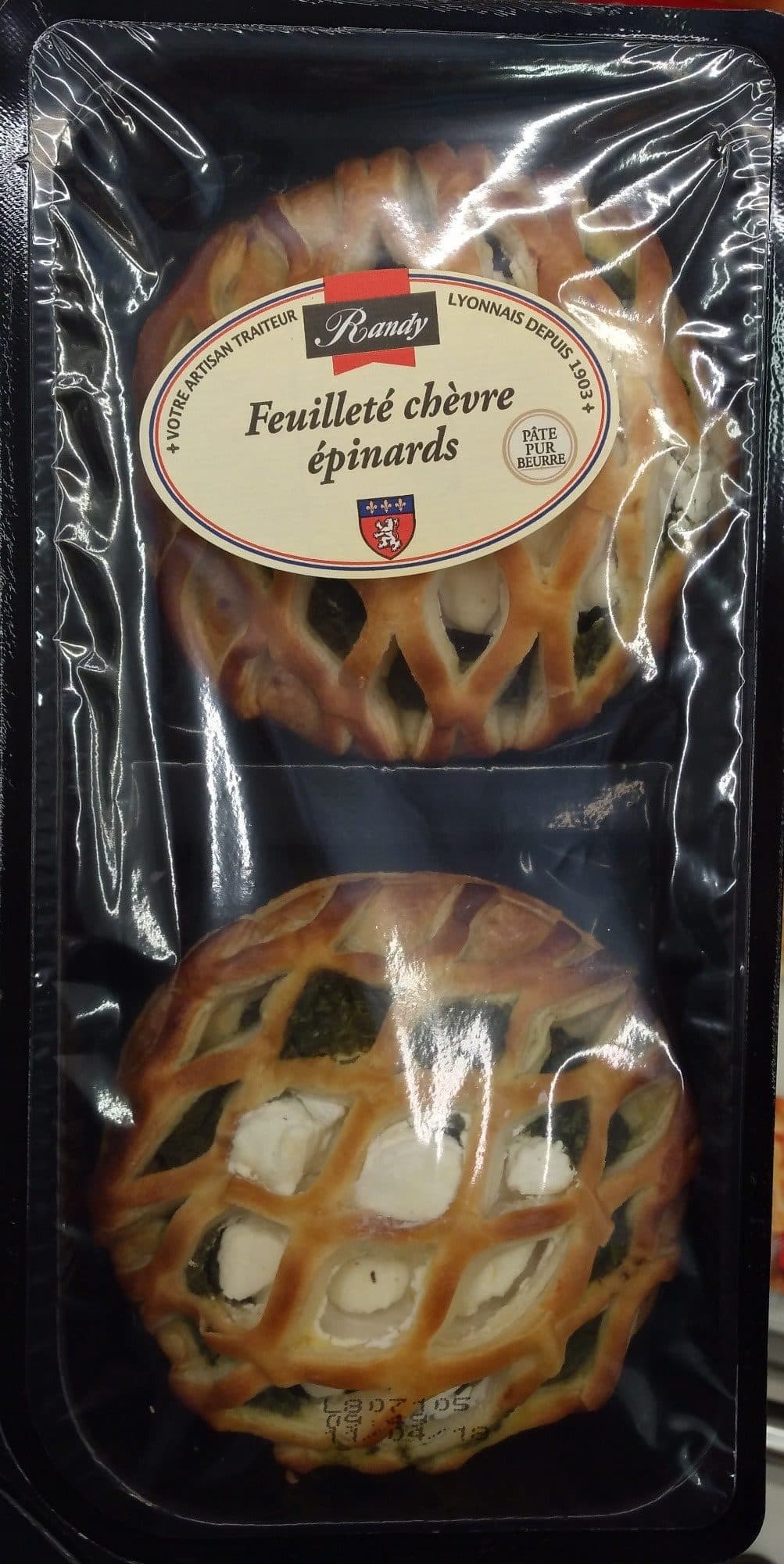 Randy Feuilleté chèvre épinards packshot