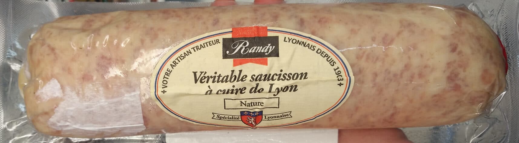 Randy Véritable saucisson à cuire de Lyon nature packshot