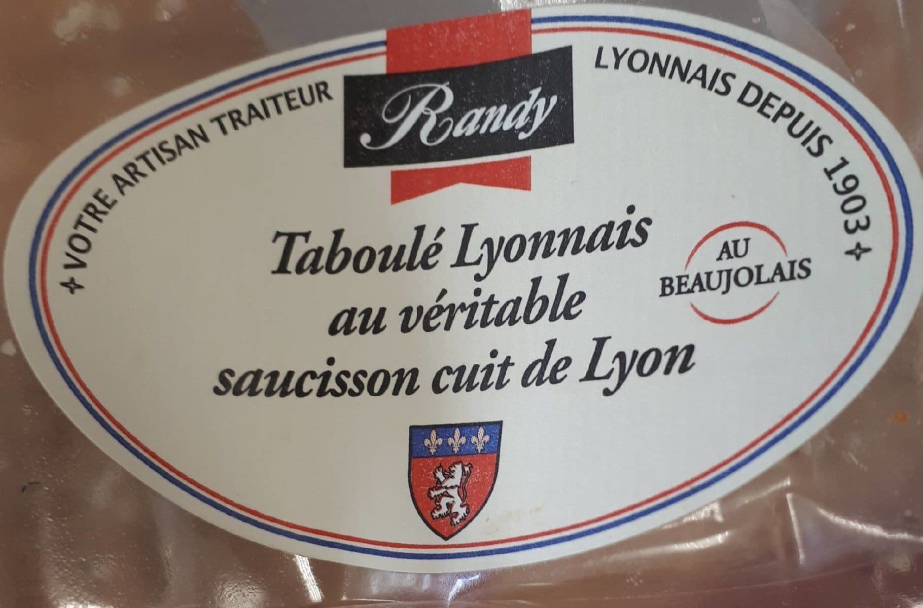 Open Food Facts Taboulé Lyonnais au véritable saucisson cuit de Lyon packshot
