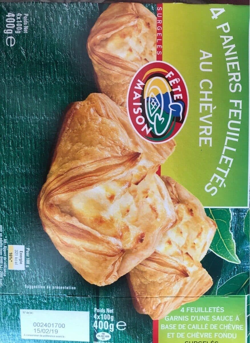Maximo 4 paniers feuilletés au chèvre packshot