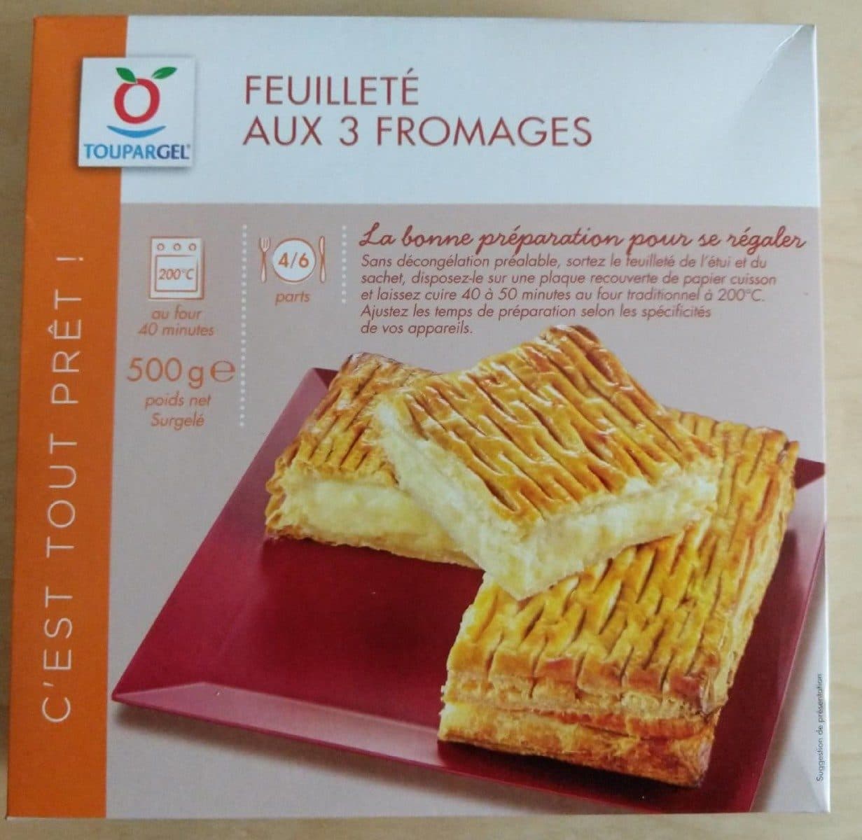 Toupargel Feuilleté aux 3 fromages packshot