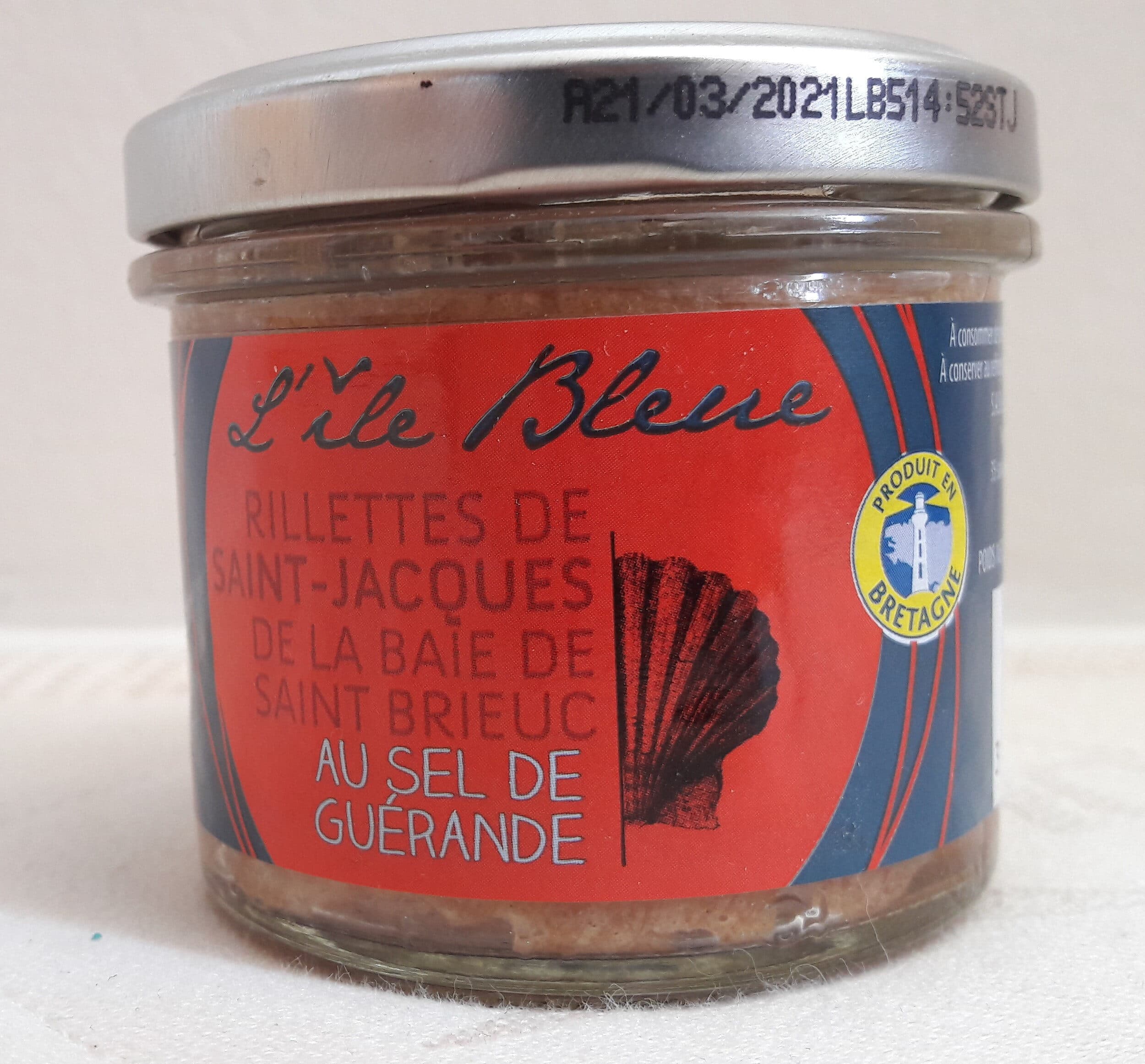 L'île Bleue Rillettes de Saint-Jacques packshot
