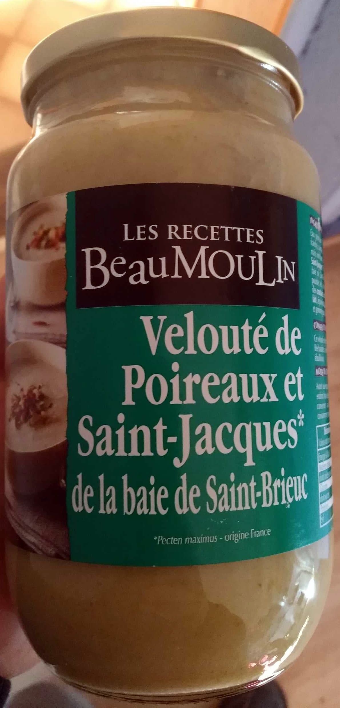 Les Recettes BeauMoulin Velouté de Poireaux et Saint-Jacques* de la baie de Saint-Brieuc packshot
