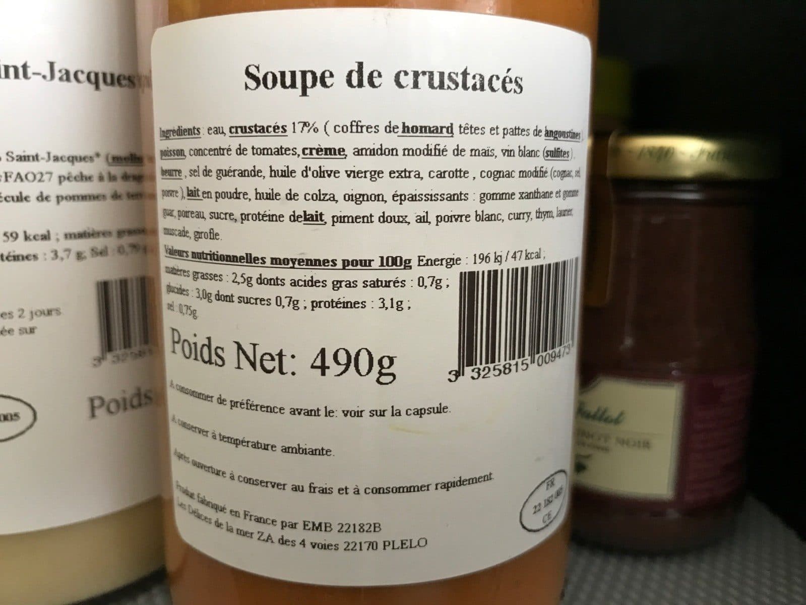 Open Food Facts Soupe de crustaces packshot
