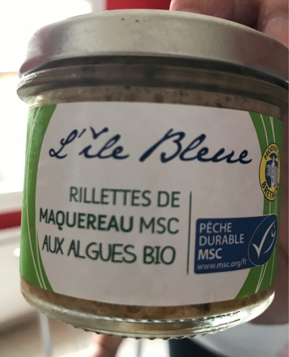 L'Ile Bleue Rillettes de maquereau aux algues bio packshot