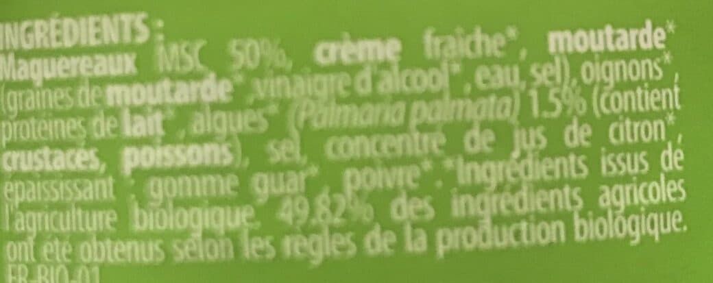 L'Ile Bleue Rillettes de maquereau aux algues bio packshot