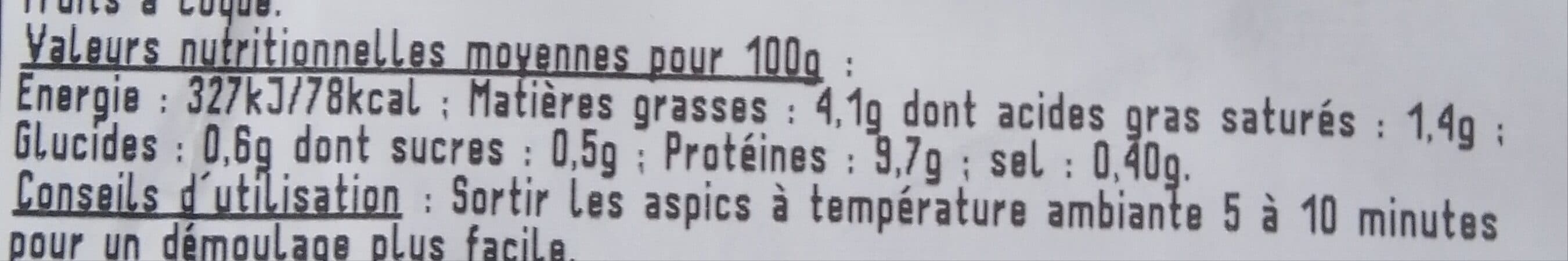 Open Food Facts par votre magasin, Aspic œuf mollet packshot