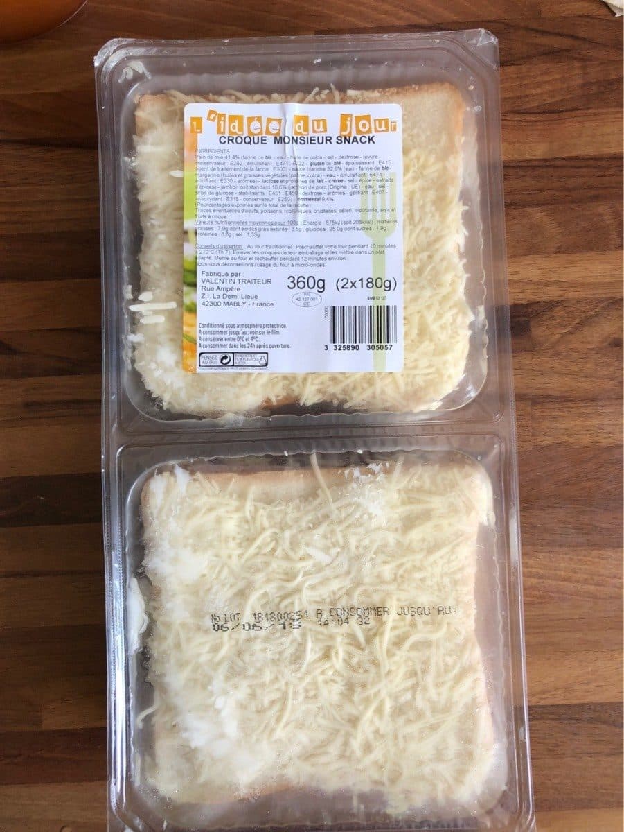 Open Food Facts Croque monsieur snack packshot