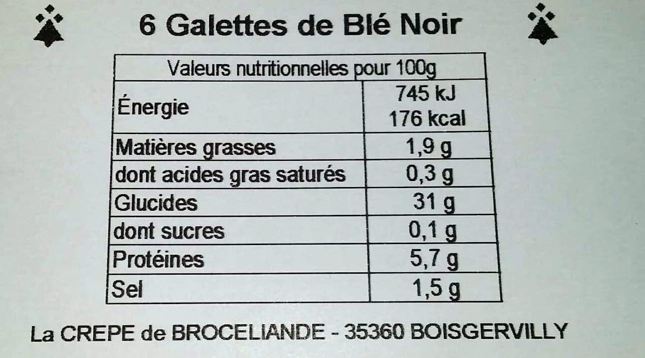 La Crêpe de Brocéliande Galettes de Blé Noir packshot