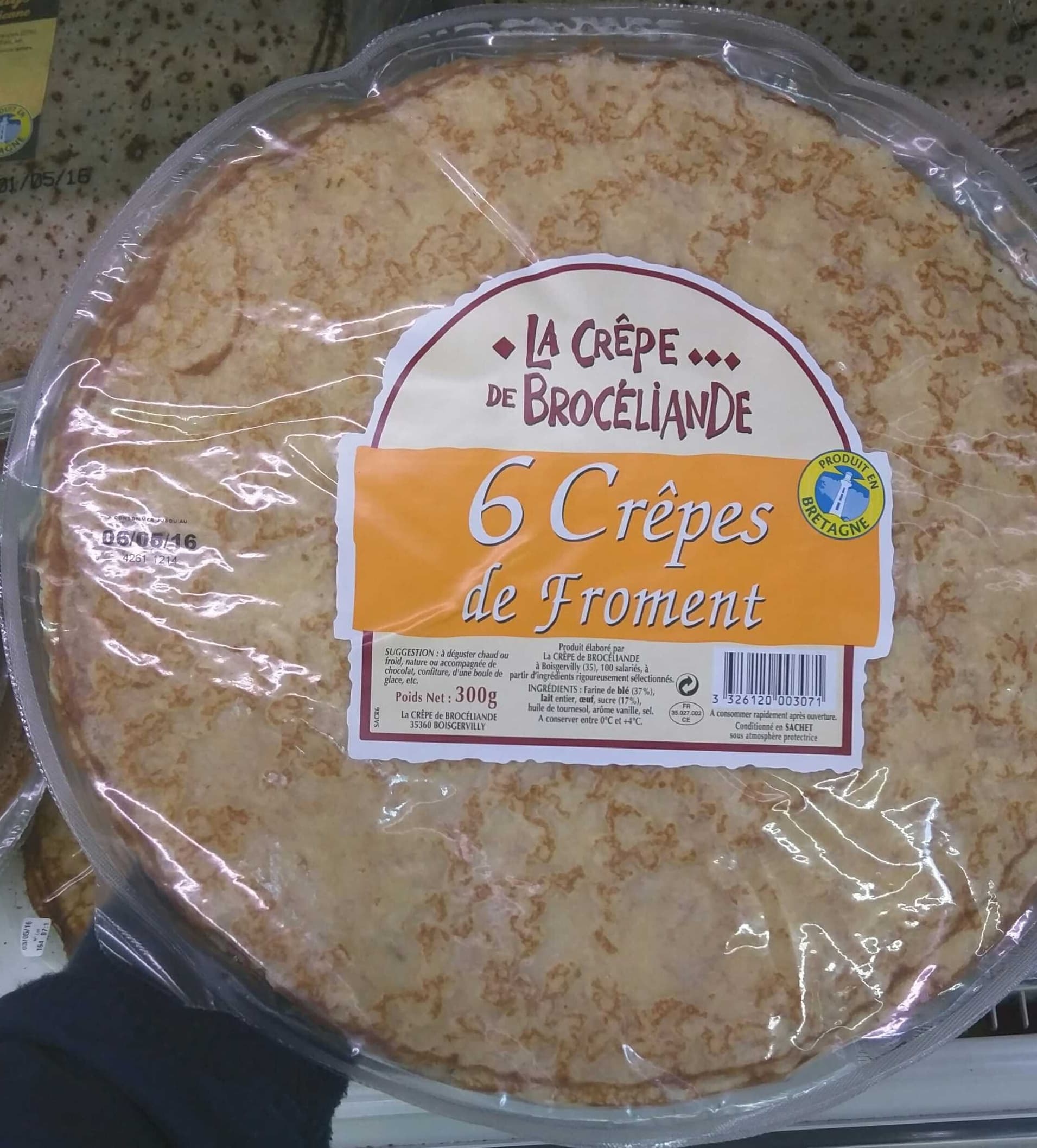 La Crêpe de Brocéliande Crêpes de Froment packshot