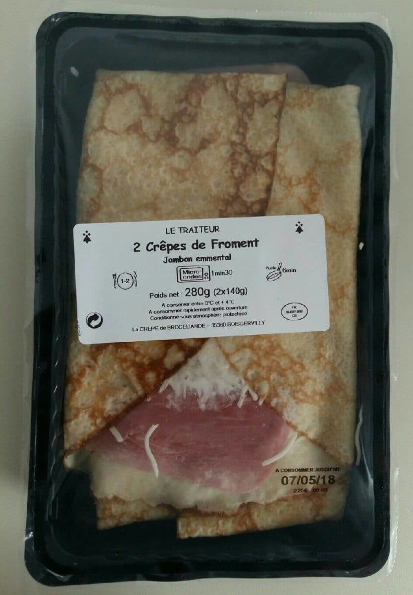 La Crêpe de Brocéliande Crêpes de froment Jambon emmental packshot