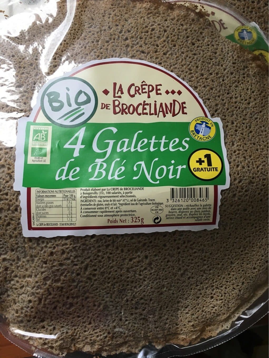 La Crepe De Broceliande Galettes de ble noir packshot