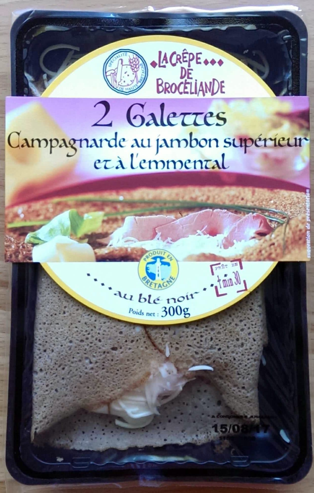La Crêpe de Brocéliande Galettes Campagnarde au jambon supérieur et à l'emmental packshot