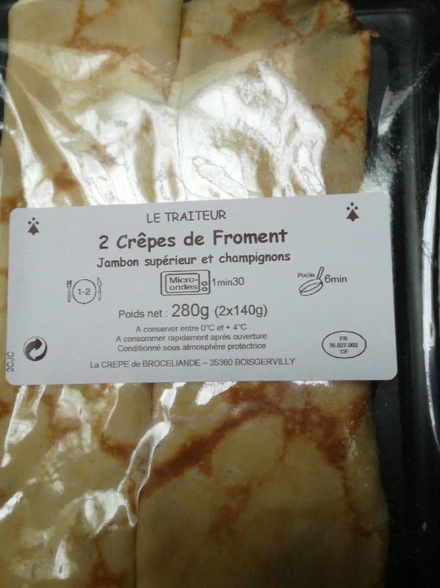 La Crêpe de Brocéliande Crepes jambon champignons packshot