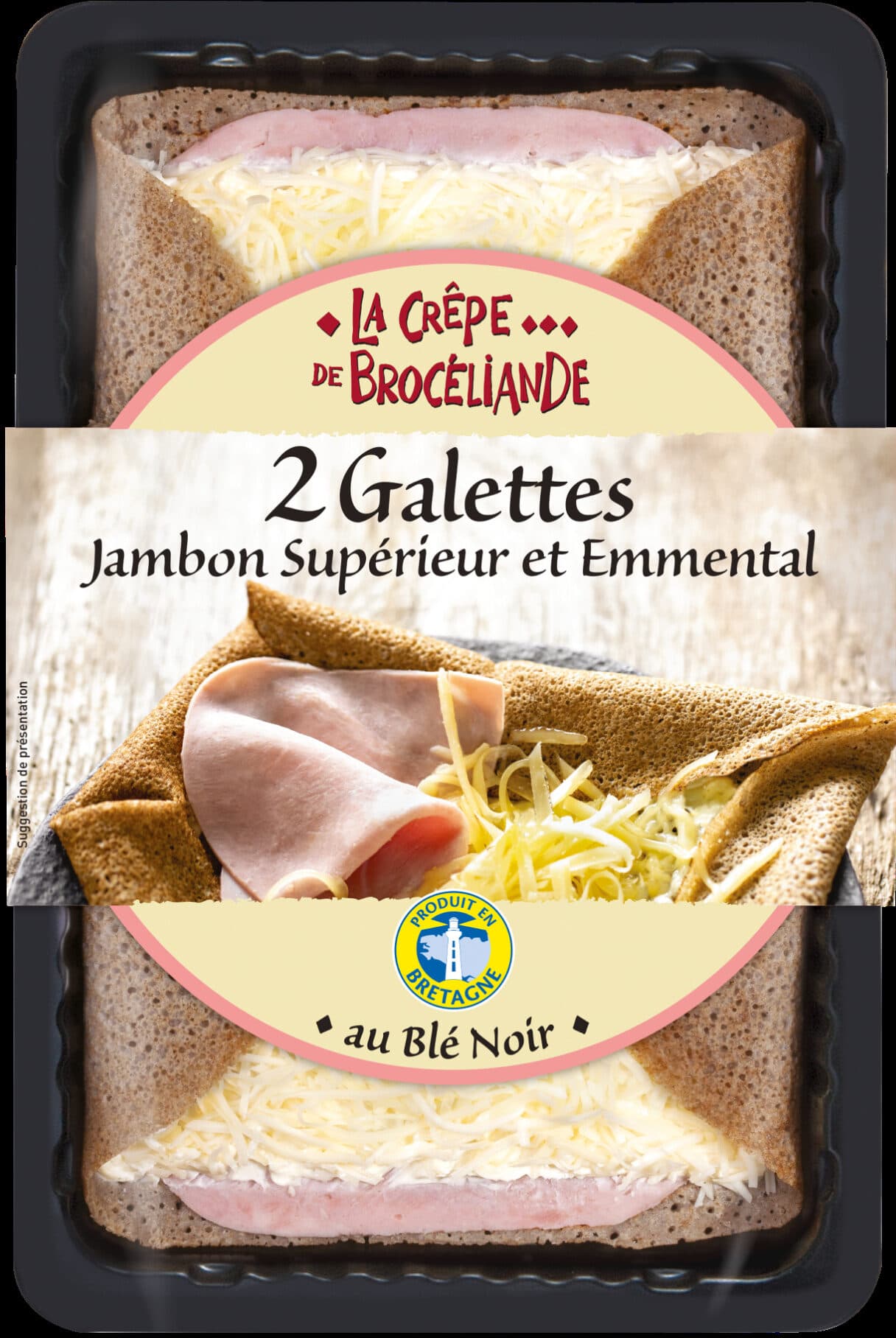 La CRÊPE de BROCÉLIANDE 2 Galettes Jambon Supérieur et Emmental packshot