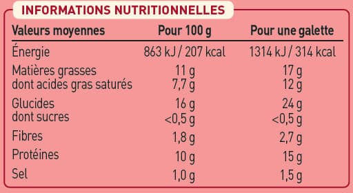 La CRÊPE de BROCÉLIANDE 2 Galettes Jambon Supérieur et Emmental packshot