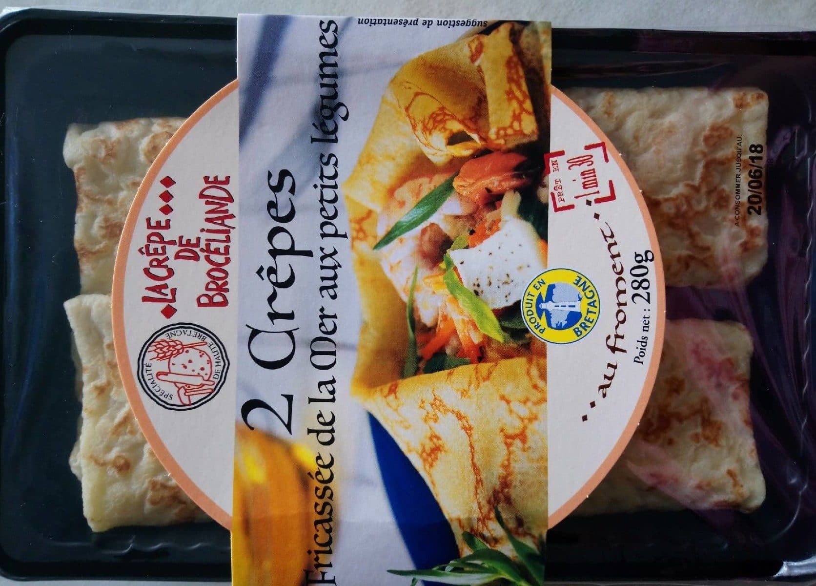La crêpe de Brocéliande Crêpe Fricassée de la Mer aux petits légumes packshot