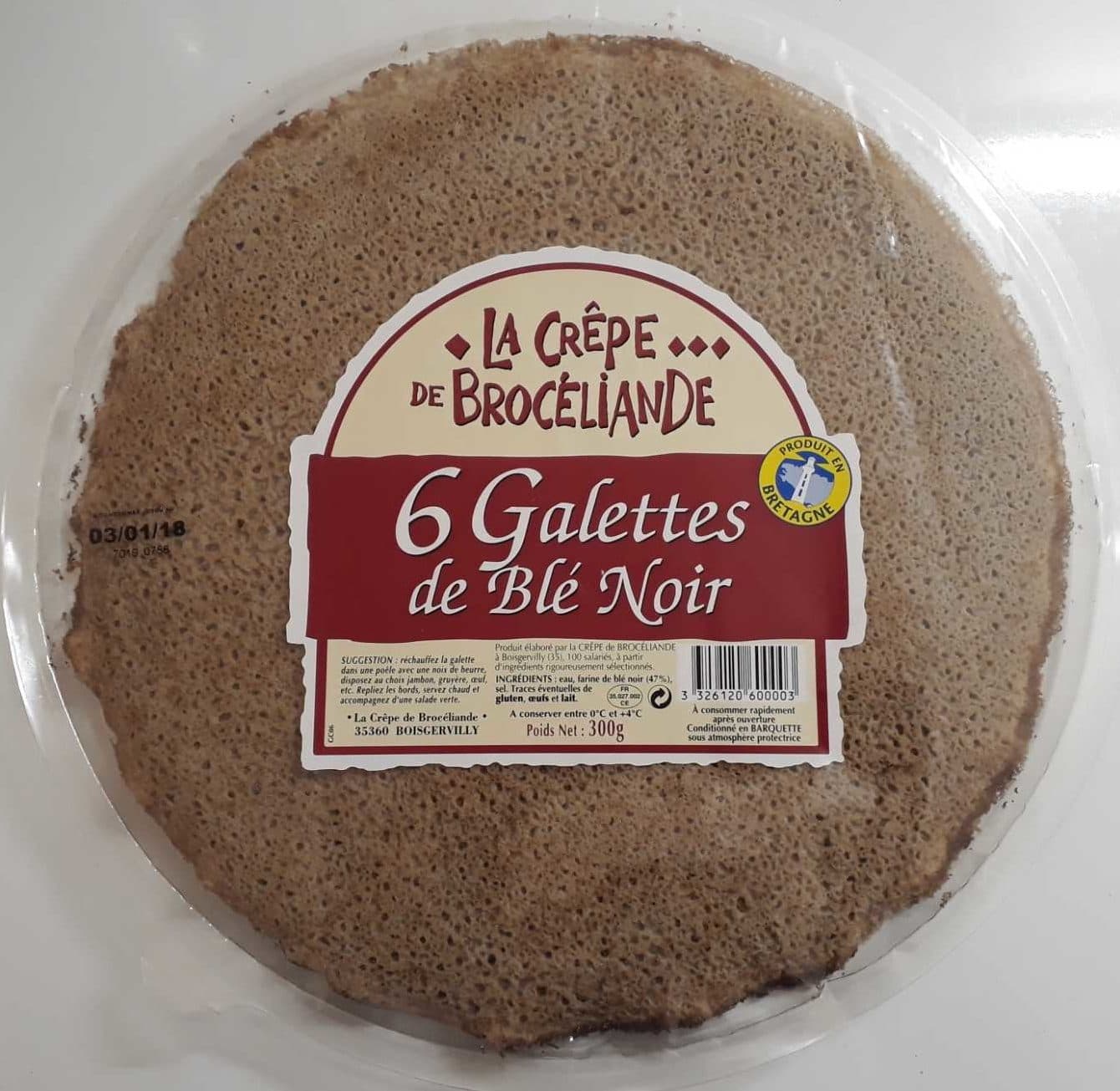 La Crêpe de Brocéliande 6 Galettes de Blé Noir packshot