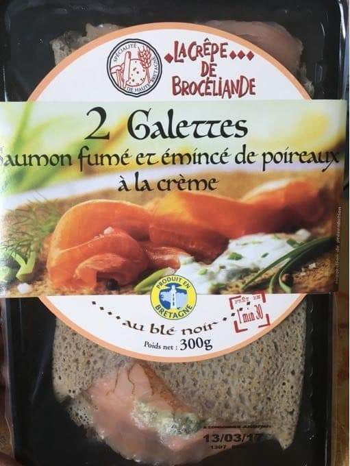 La crêpe de Brocéliande Galette saumon fumé Poireaux packshot