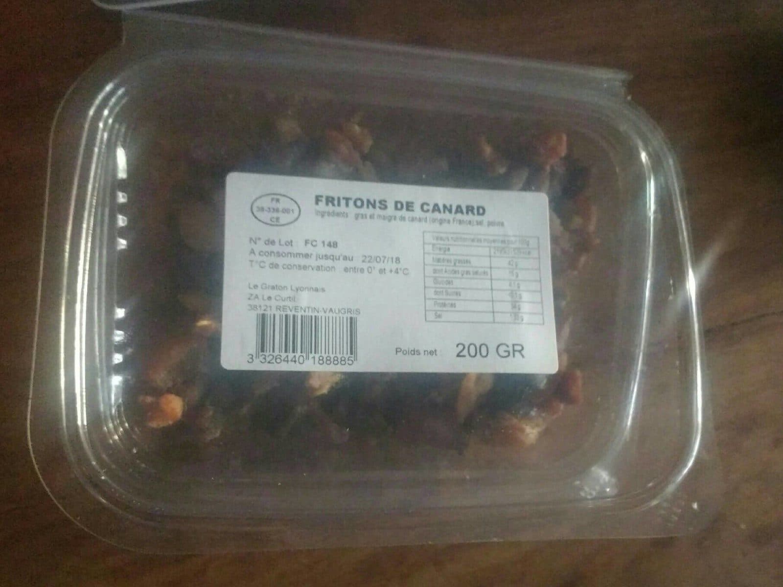 Open Food Facts Fritons de canard packshot