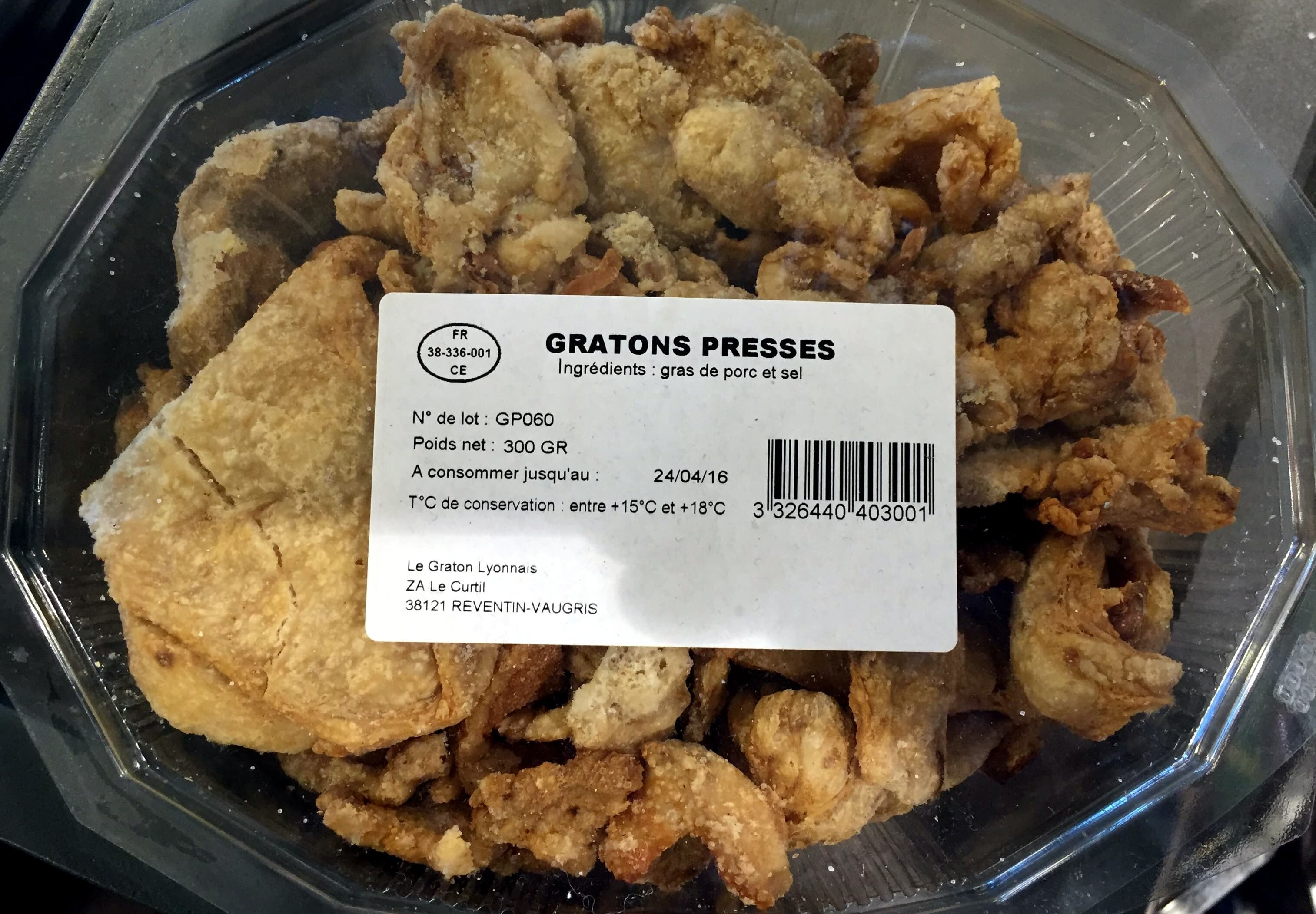 Le Gratton Lyonnais Grattons pressés packshot