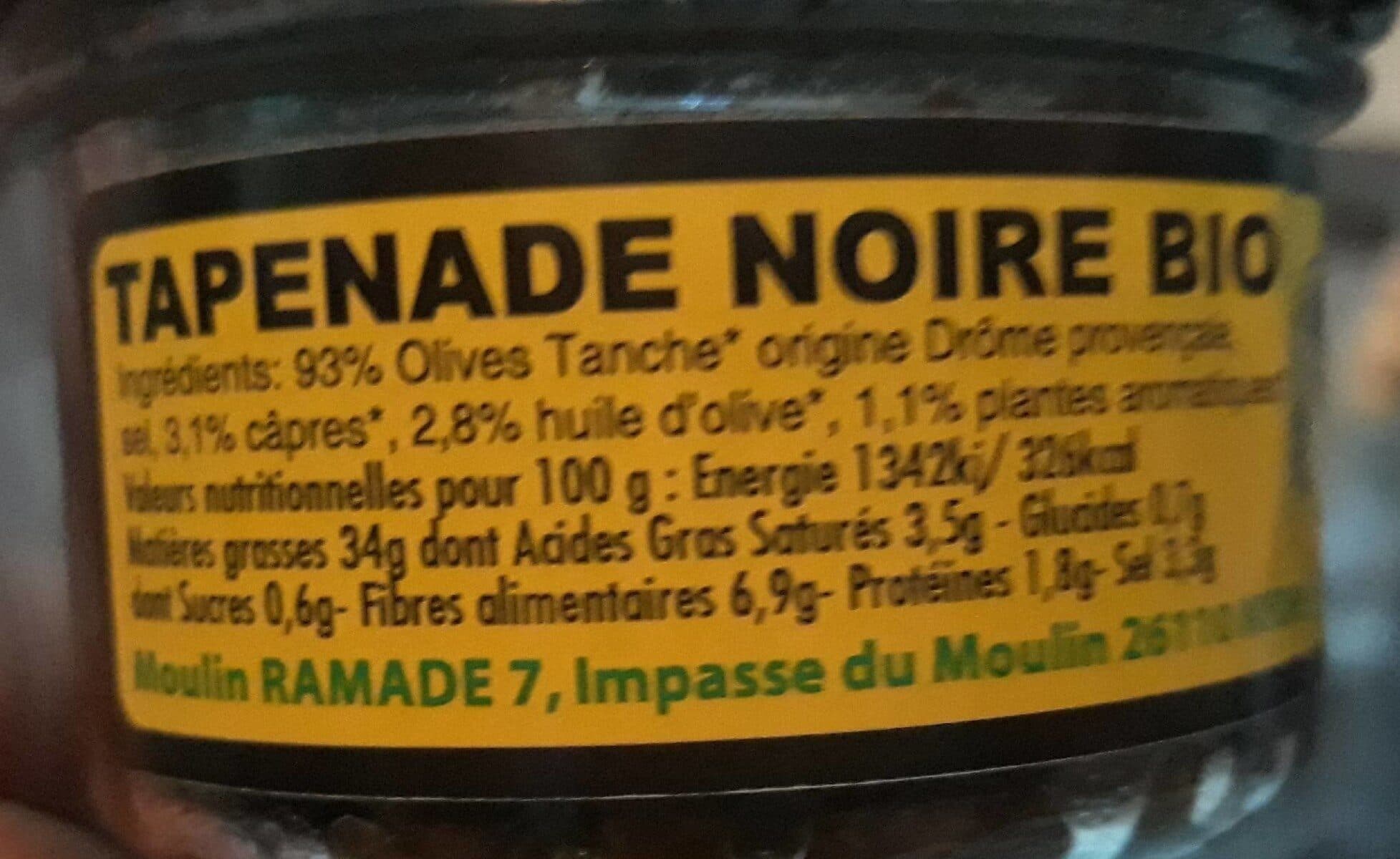 Open Food Facts Tapenade noire Bio packshot