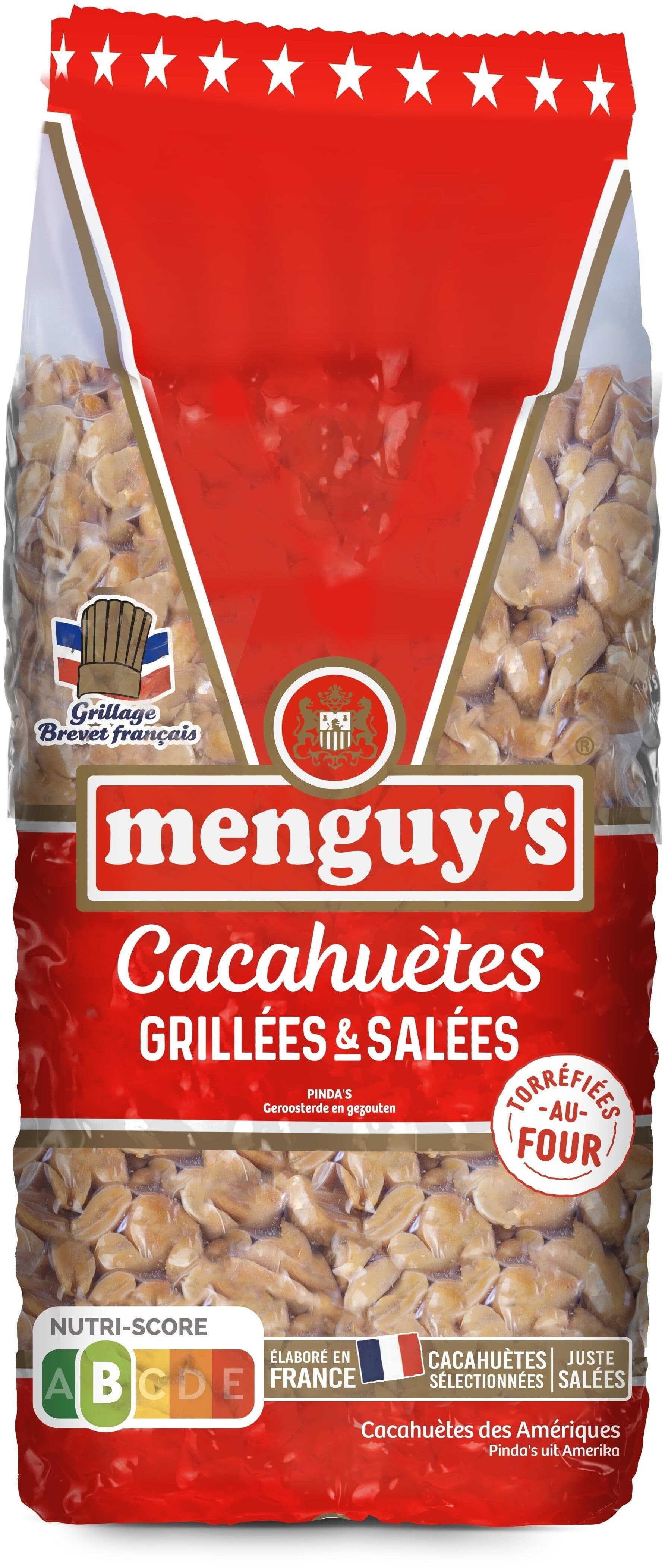 Menguy's Menguy's cacahuetes grillees salees 650 g packshot