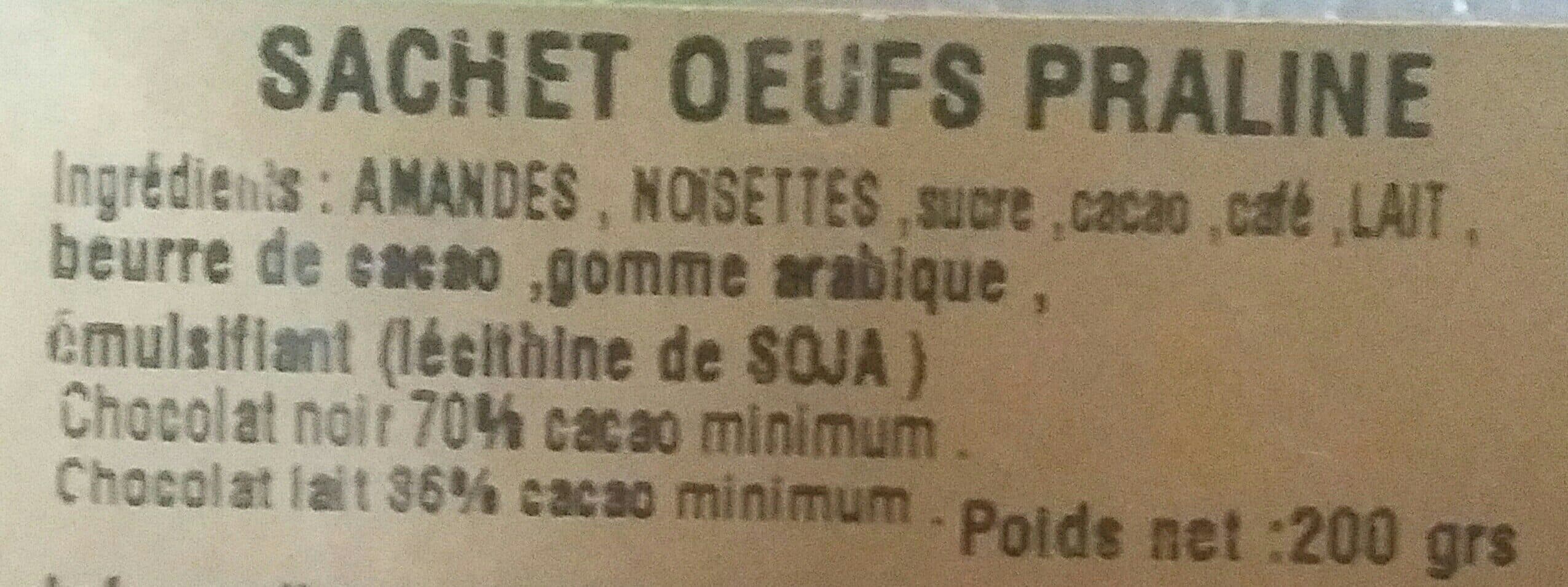 Open Food Facts Sachet oeuf praliné packshot