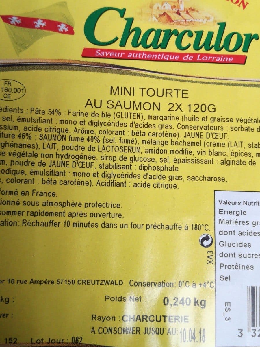 Charculor Tourte saumon packshot