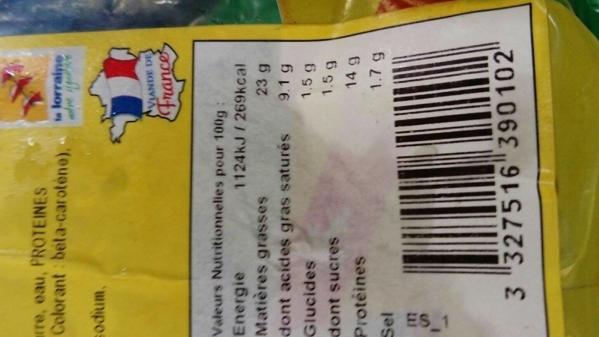 Open Food Facts Saucisses à griller au fromage packshot