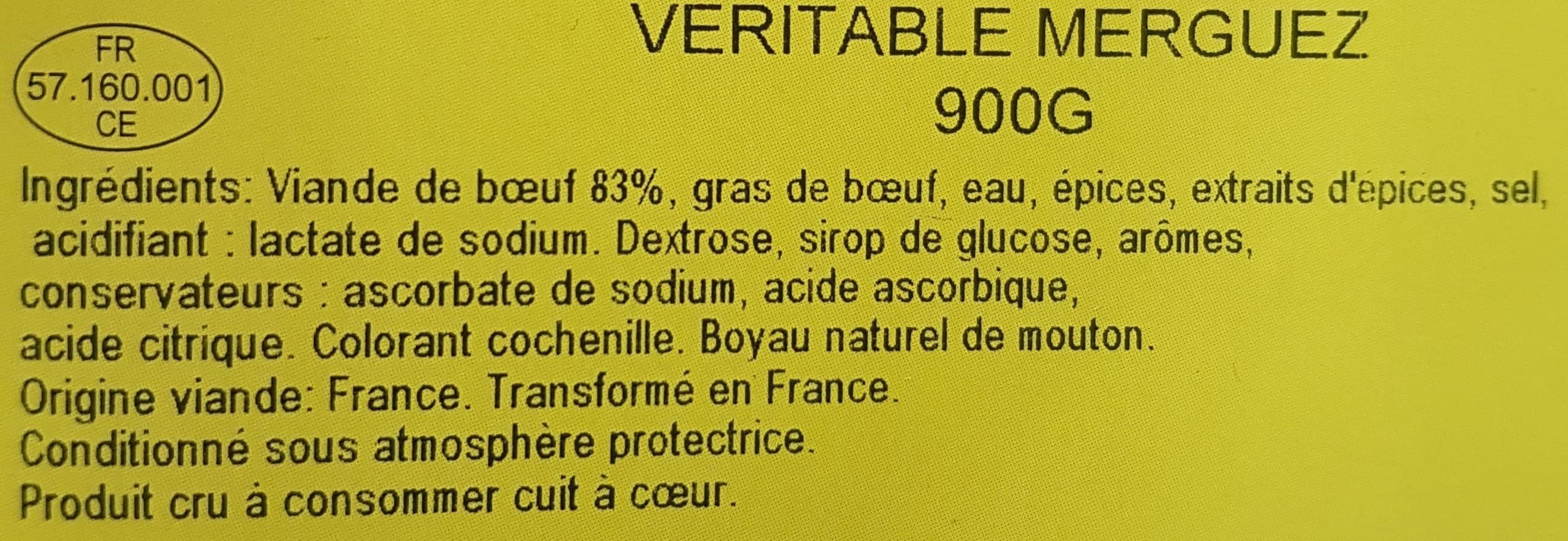 Charculor Merguez veritables packshot